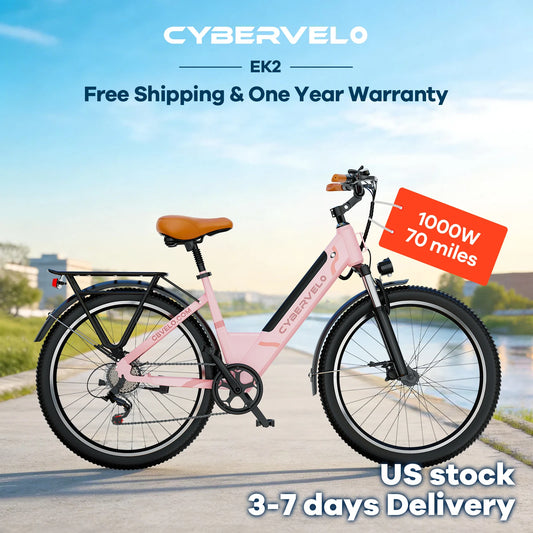 CBVELO EK2 1000W Electric Bike For Adults 80 Miles Range Ebike