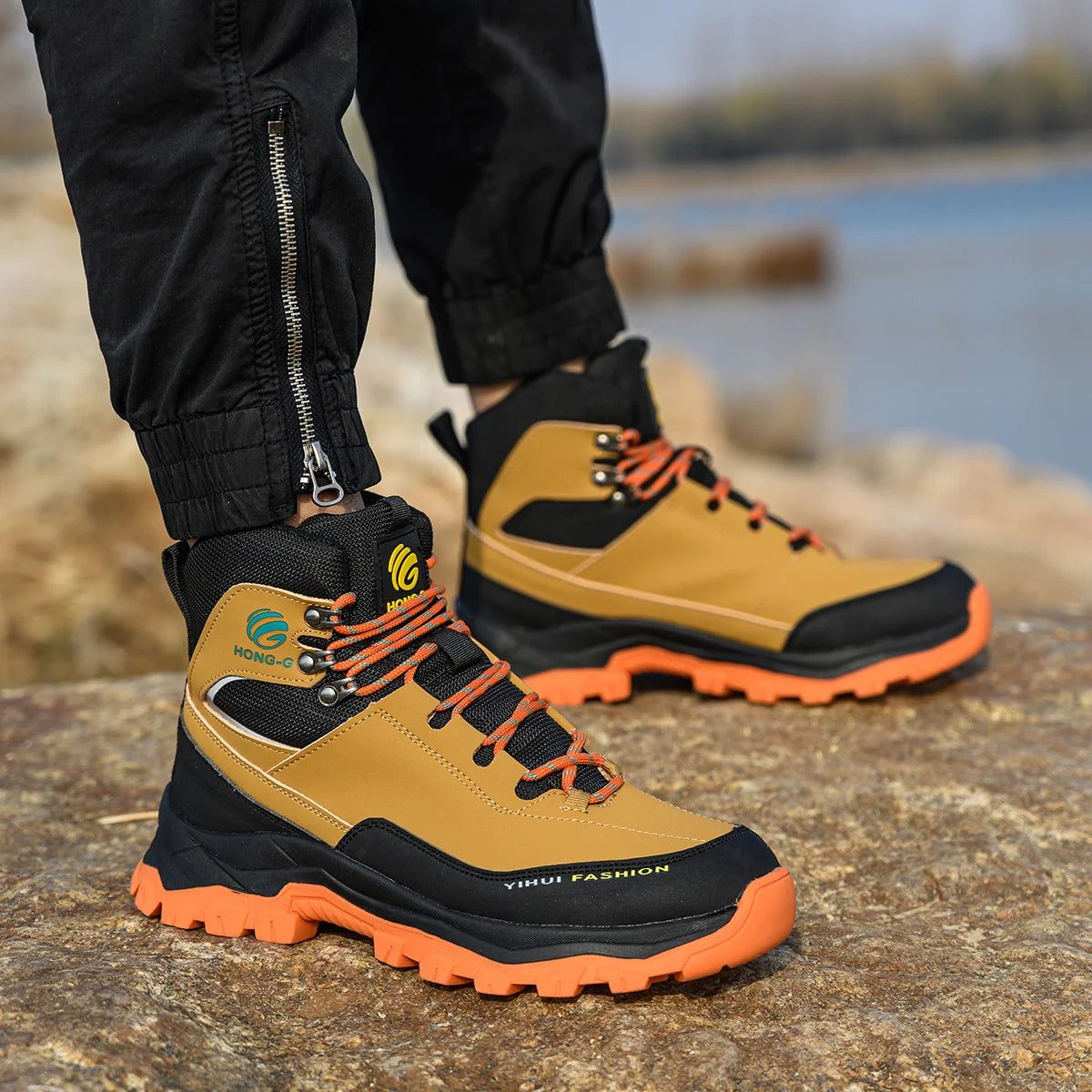 Veigar Men Steel Toe Work Boots Anti Puncture Safety Footwear