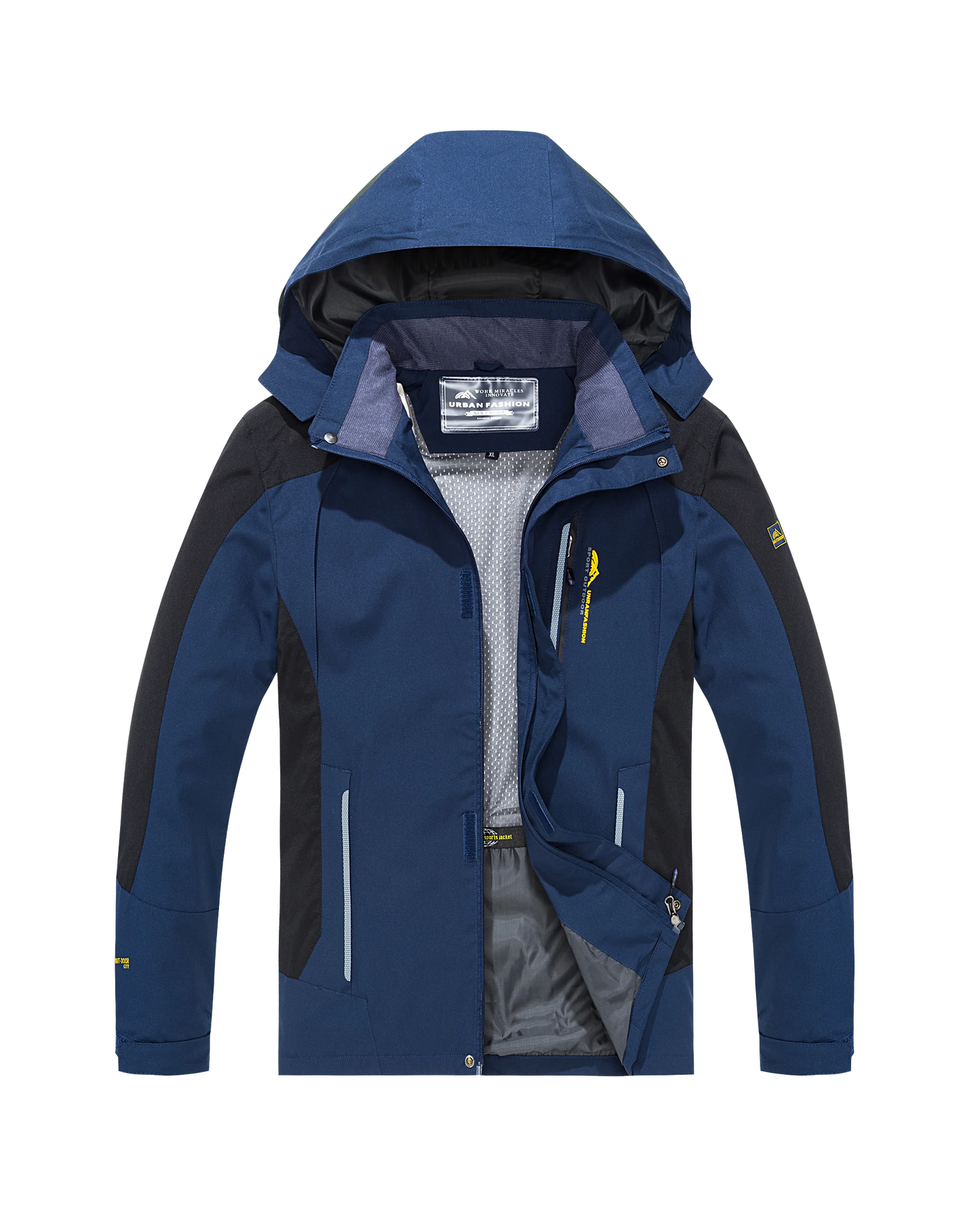Mens Waterproof Hiking Jacket Windproof Windbreaker Outdoor Activities