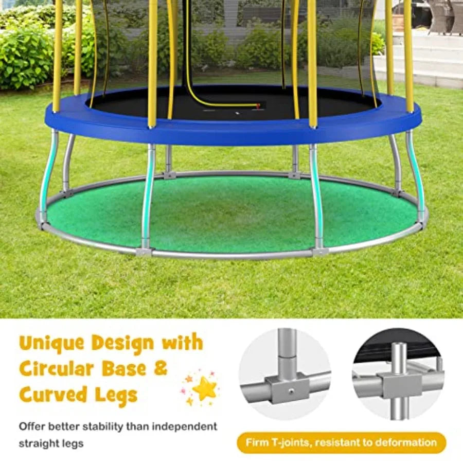 ASTM Approved Recreational Trampoline With All Round Enclosure Indoor Outdoor
