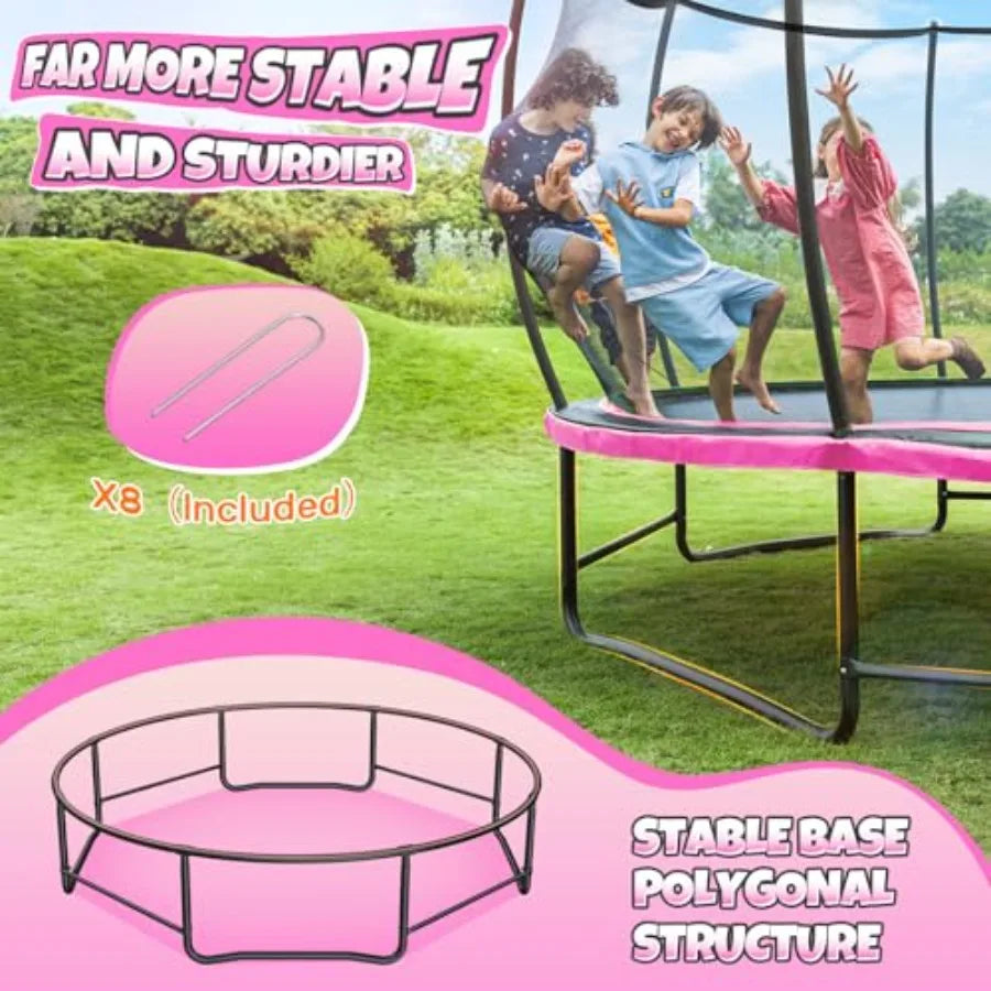 Outdoor Recreational Trampoline With Safety Enclosure ASTM Approved
