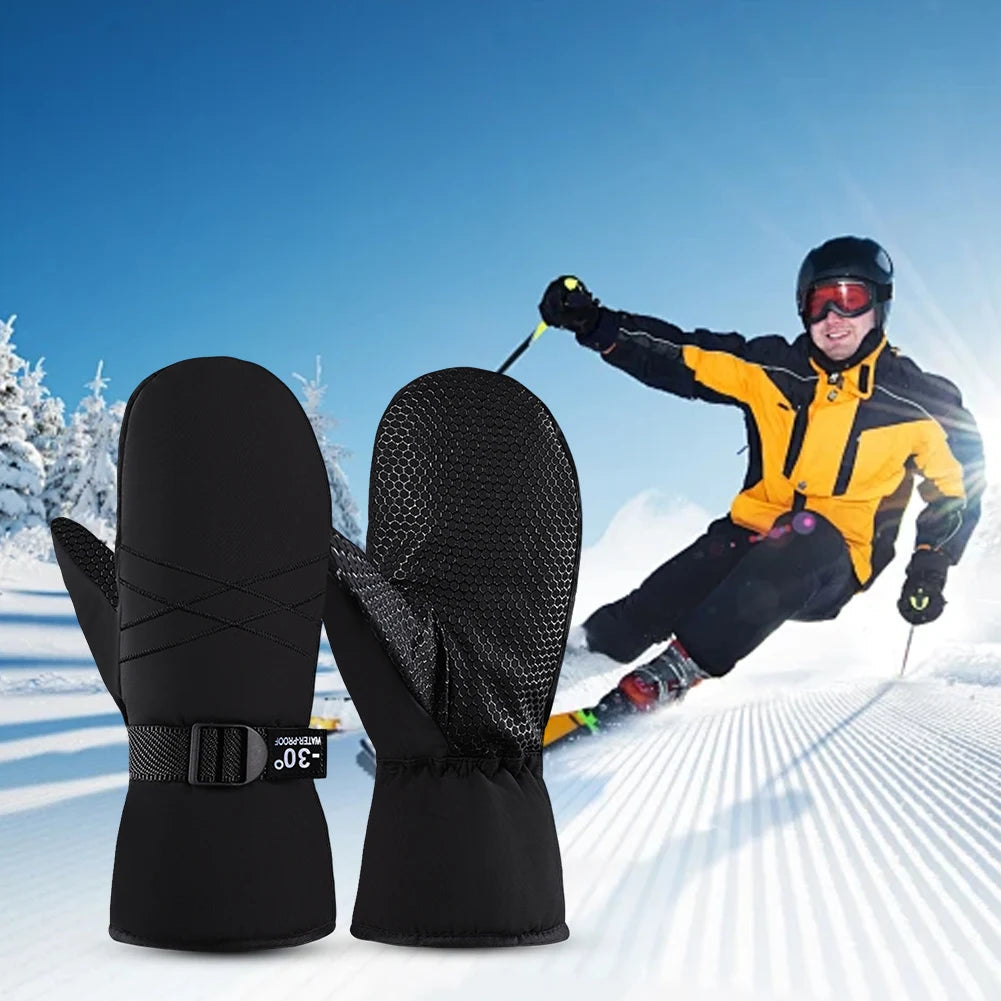 Waterproof Ski Mittens Thermal Snowboard Gloves for Men Women