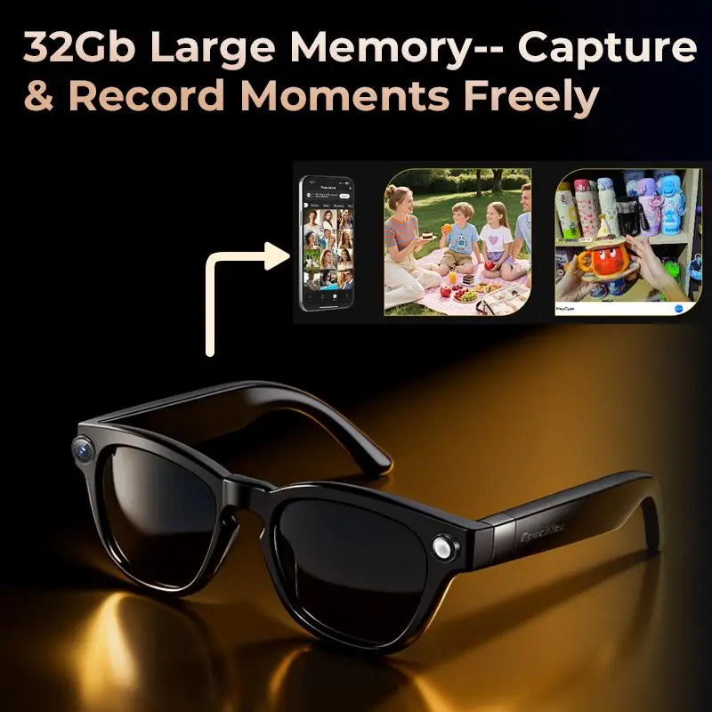 Smart Glasses With Real Time Translation AI Assistant And 8MP Camera 1080P Video