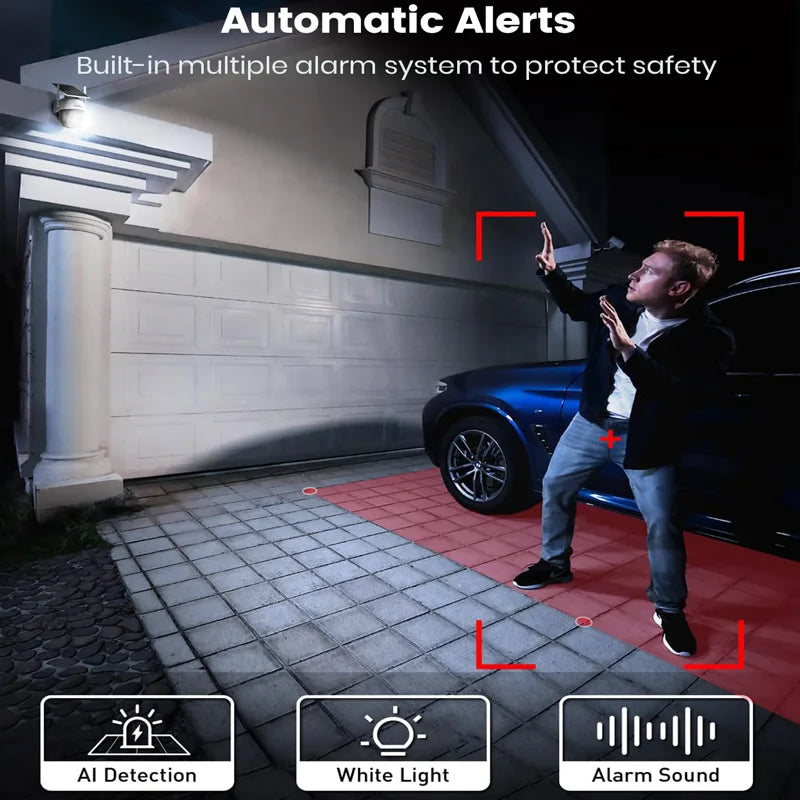 AOSU 3MP Solar Security Camera With Two Way Audio Wireless