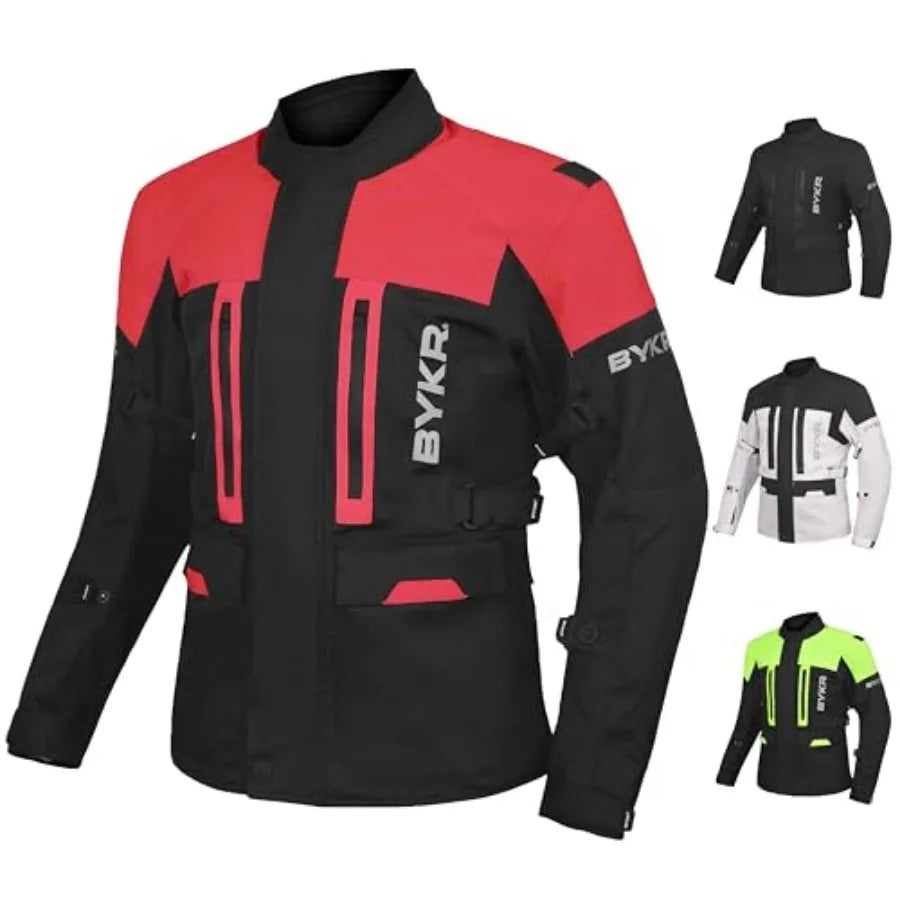 BYKR Adventure Touring Motorcycle Jacket For Men and Women Enduro Biker Textile Riding Gear CE Armo