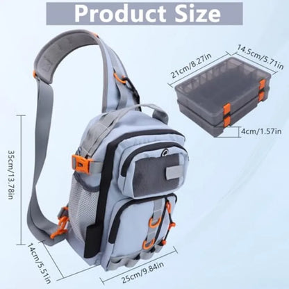 Water Resistant Fishing Backpack With Tackle Boxes And Rod Holder