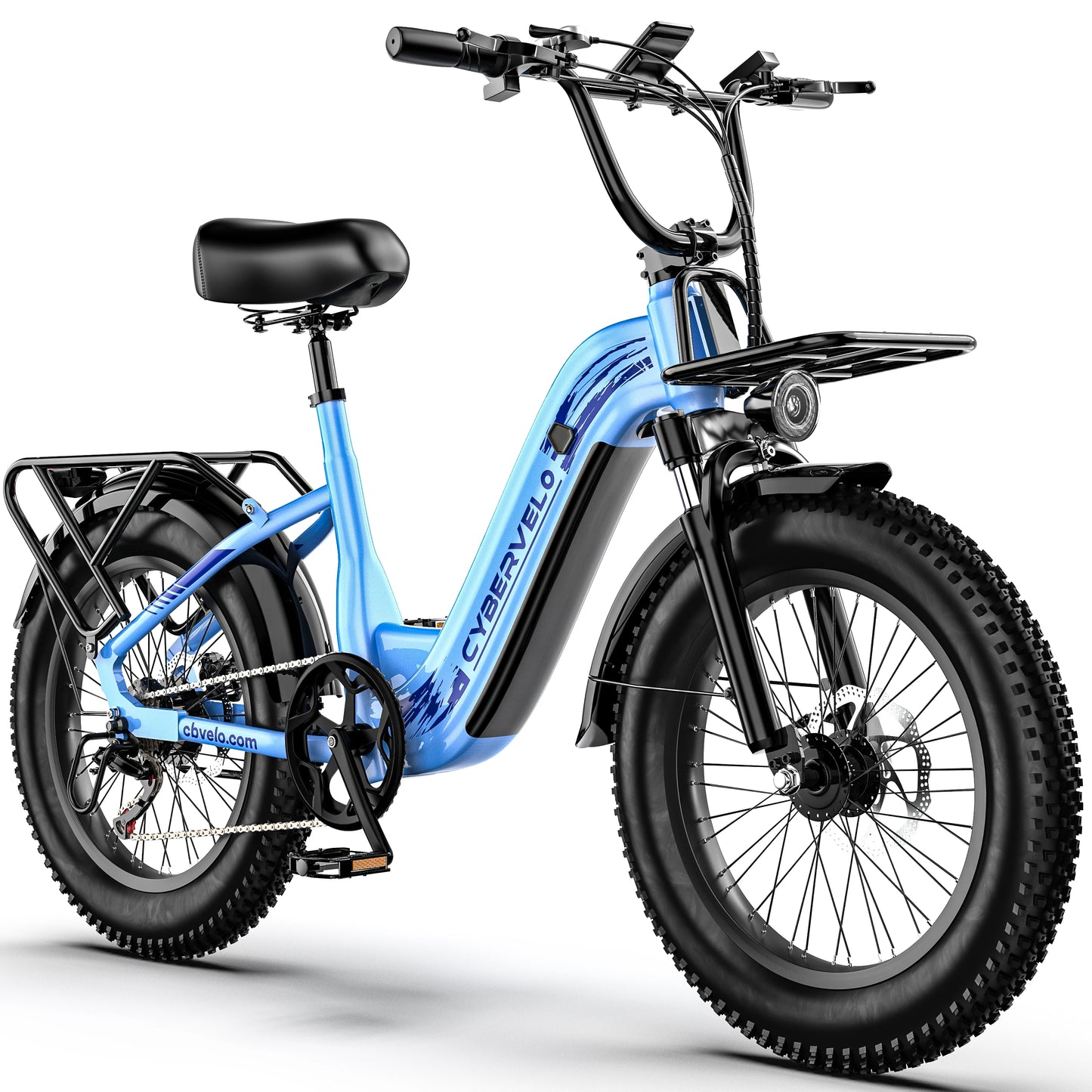 Cybervelo 1000W Peak Fat Tire Step Through Electric Bike