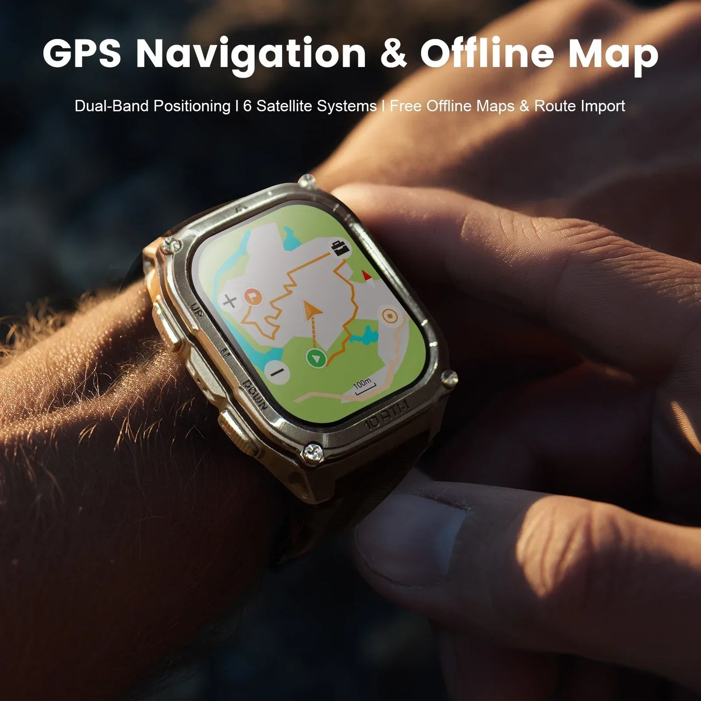 KOSPET Tank M4 Smart Watch GPS Offline Maps 10 ATM