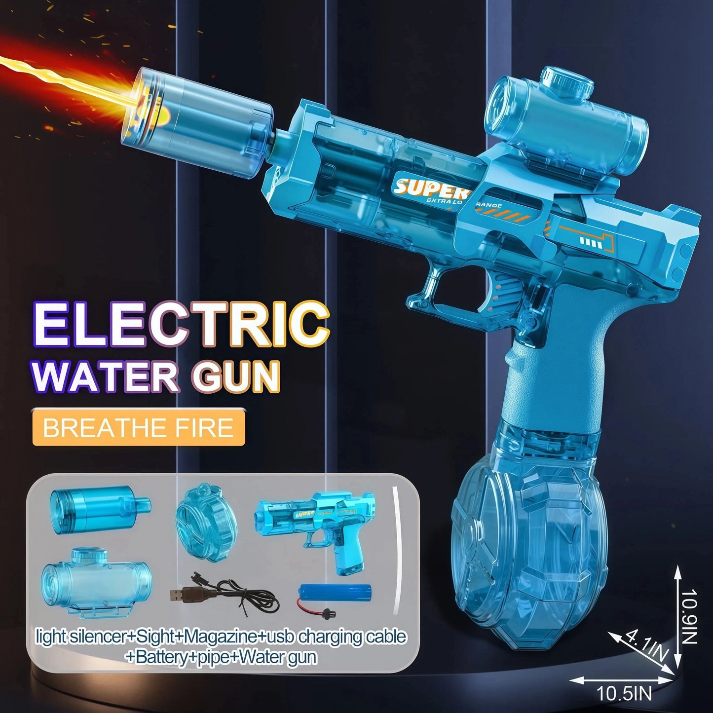 High Concerned Chemical Electric Water Gun Squirt Gun Long Range