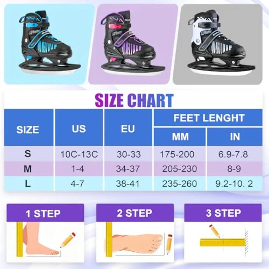 Adjustable Kids Ice Skates For Beginners Ice Hockey