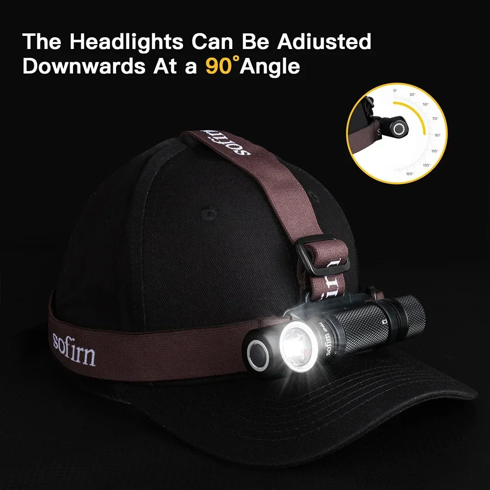 Sofirn SP40A 1200lm USB C Rechargeable Headlamp Magnetic Tail Cap