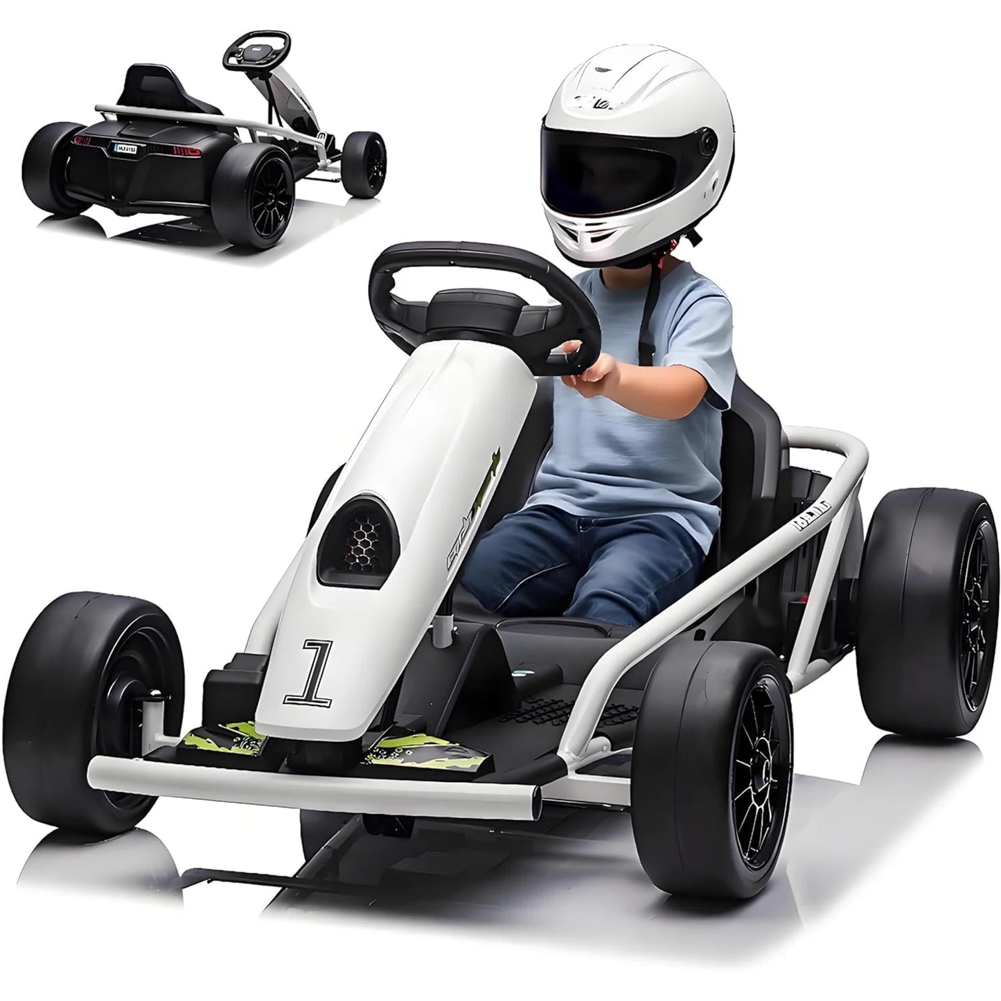 HiMISS Ride On Go Kart Dual 300W Motors 24V For Kids