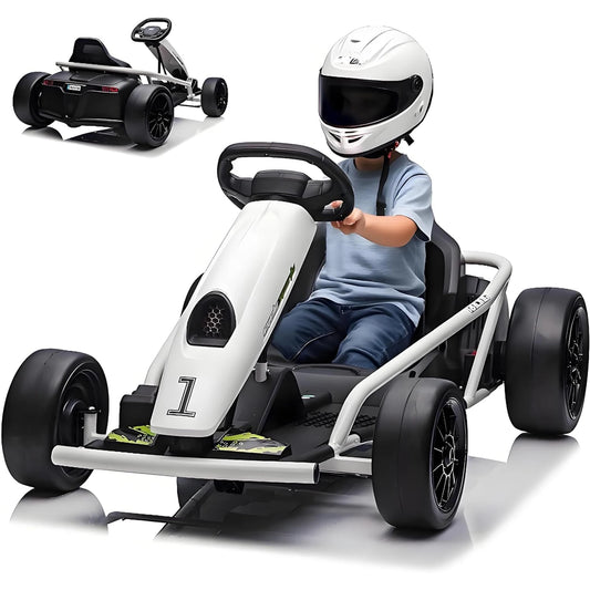 HiMISS Ride On Go Kart Dual 300W Motors 24V For Kids