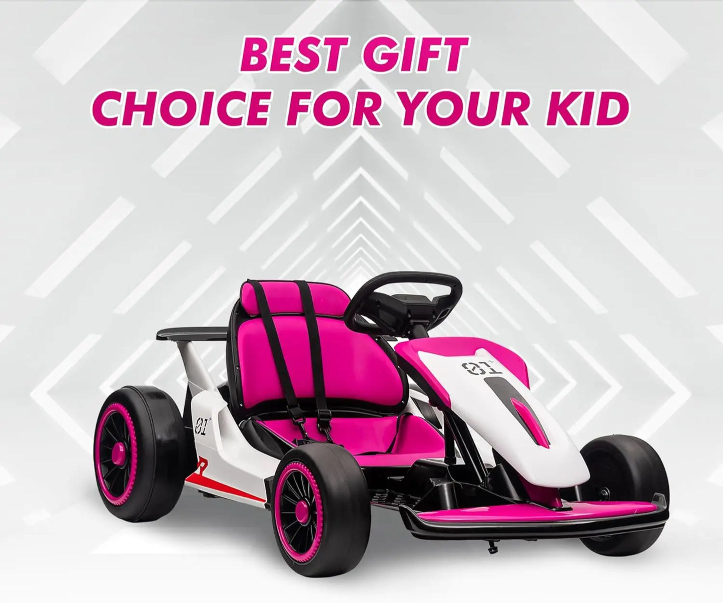 24V Dual 200W Ride On Go Kart For Kids 6 To 12 With LED Lights
