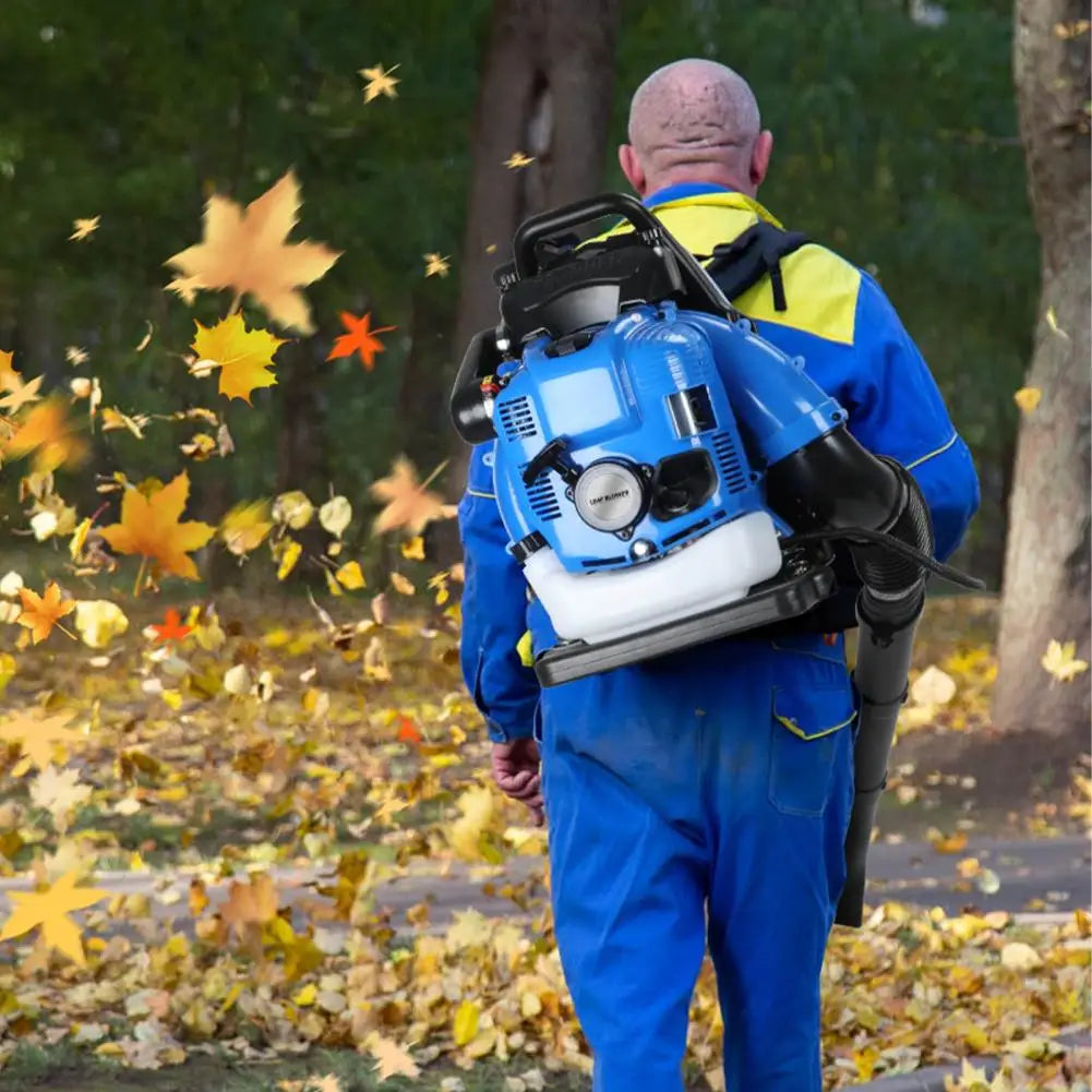 Gas Powered Backpack Leaf Blower 75.6CC 4 Stroke For Lawn