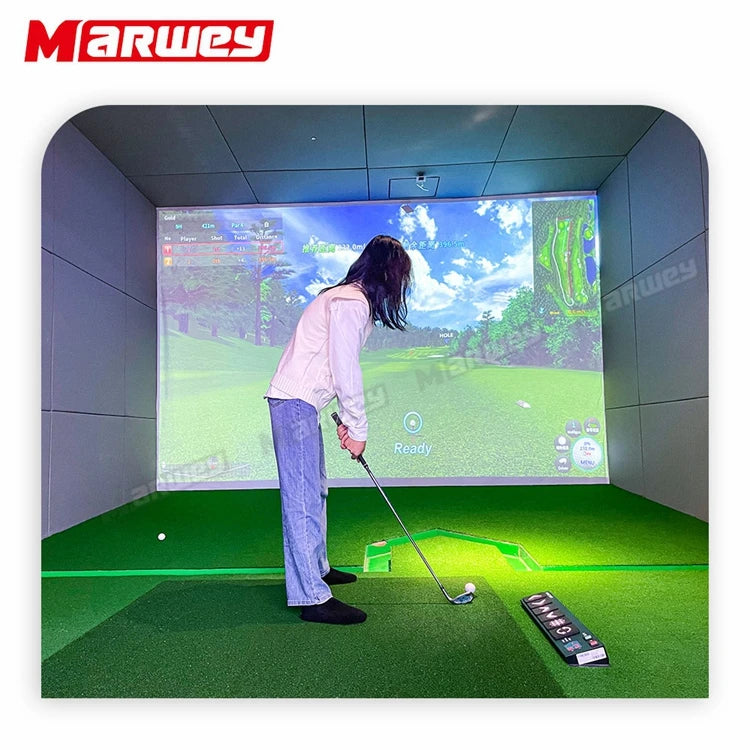 Marwey Professional Indoor Interactive Golf Projection Simulator Machine