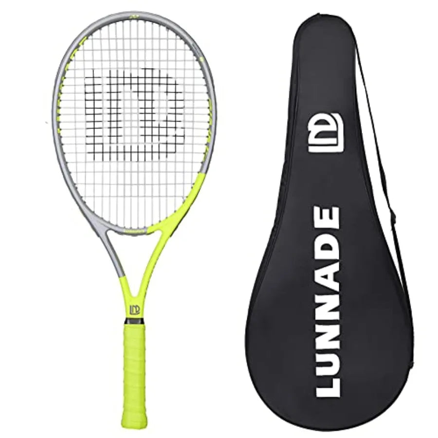 Women Tennis Racket Shockproof Carbon Fiber Lightweight Pre Strung