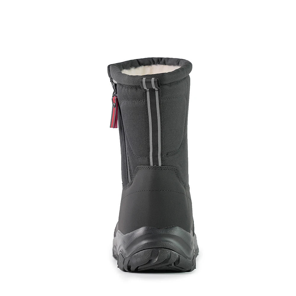 Manlegu Men Waterproof Winter Snow Boots For Hiking Trekking