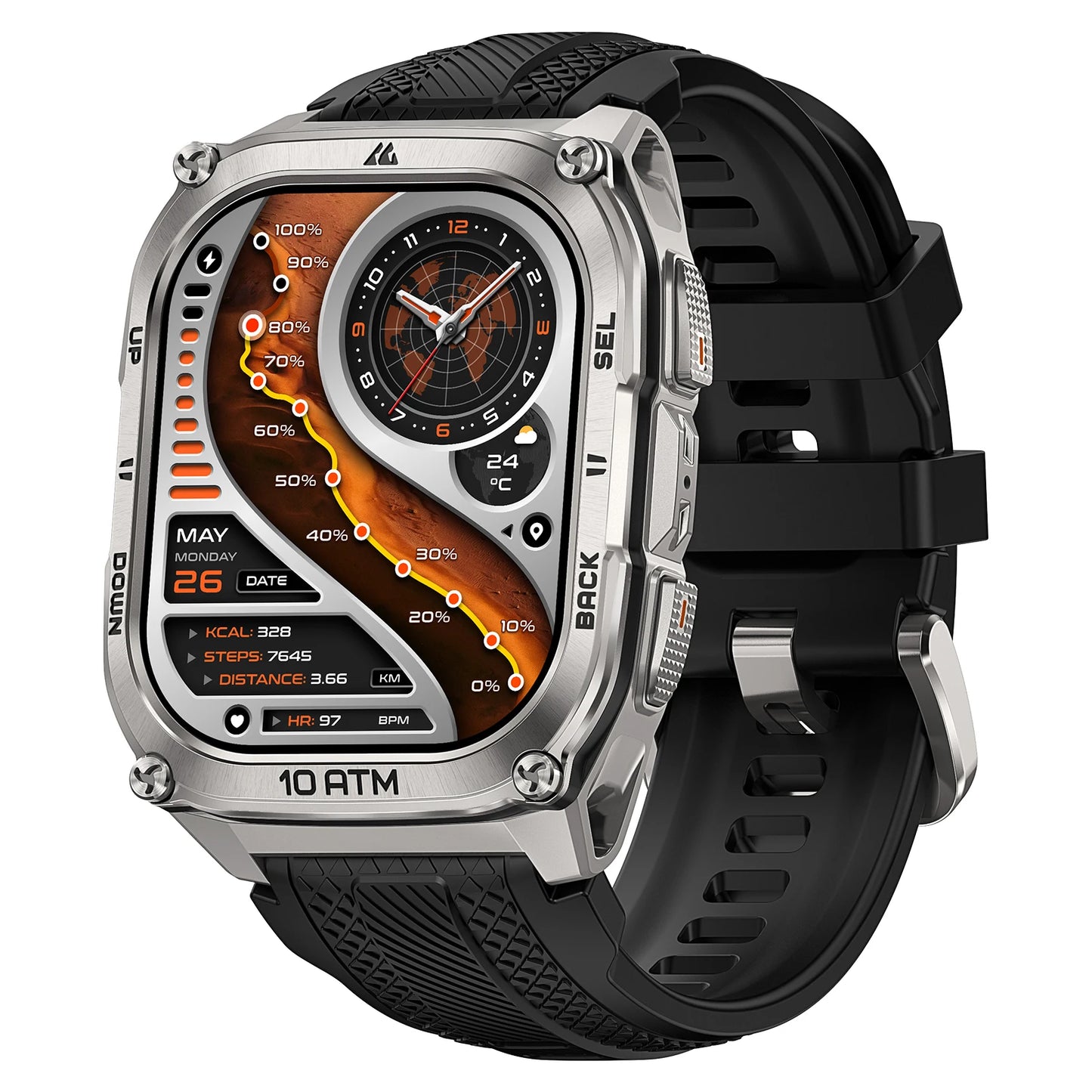 KOSPET Tank M4 Smart Watch GPS Offline Maps 10 ATM