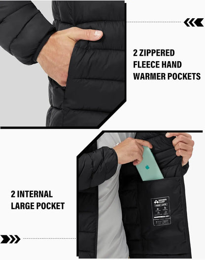 Pioneer Camp Mens Lightweight Packable Water Repellent Puffer Jacket