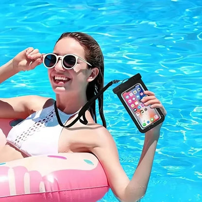 Universal IPX8 Waterproof Phone Pouch with Adjustable Strap for Swimming