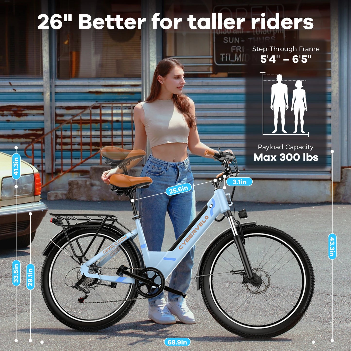 CBVELO EK2 1000W Electric Bike For Adults 80 Miles Range Ebike