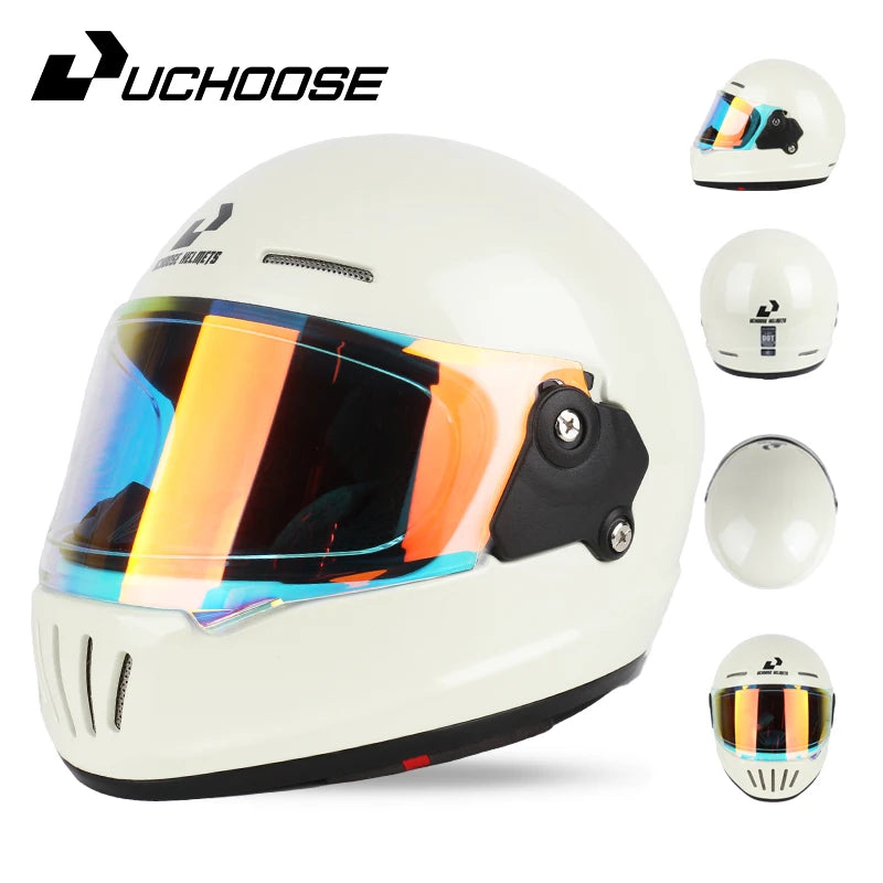 UCHOOSE Retro Motorcycle Helmet DOT Open Face Classic Style