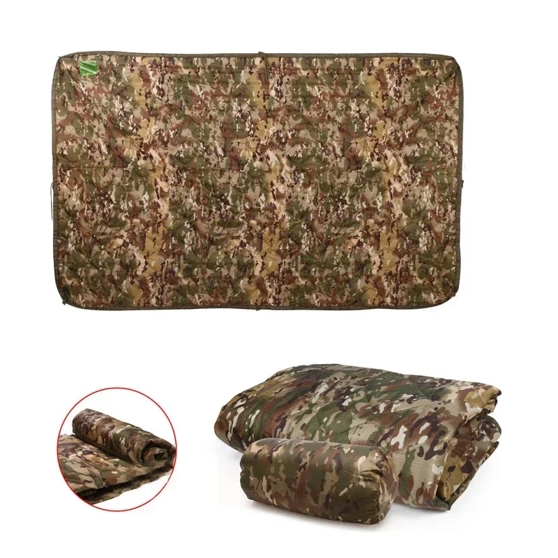 Tactical Army Poncho Liner Camouflage Water Repellent Woobie