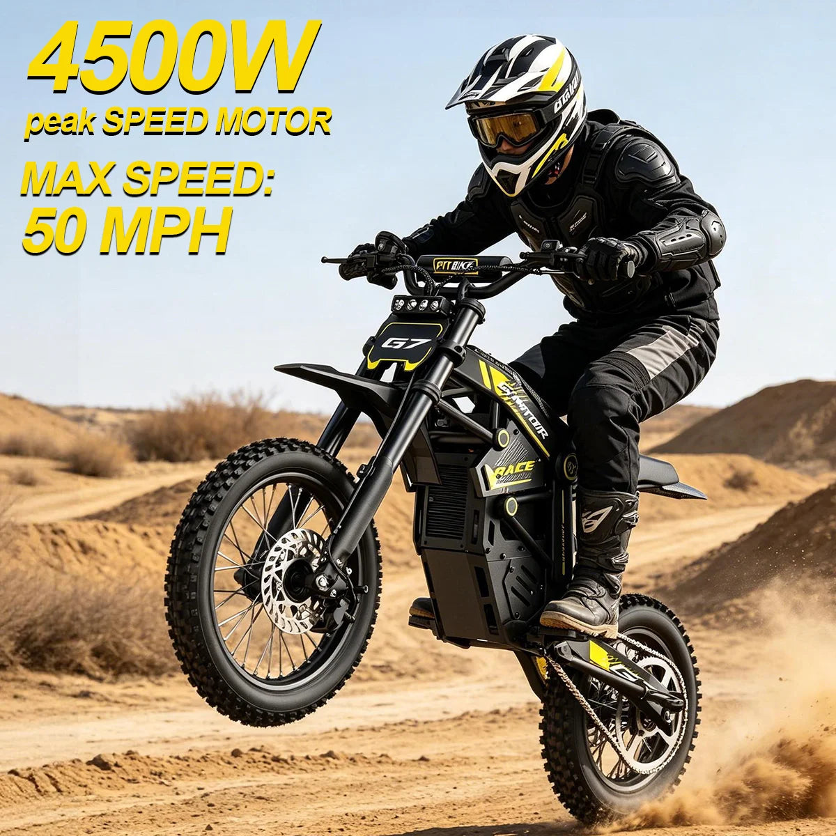 Uplee 4500W Electric Dirt Bike With 48V Lithium Battery