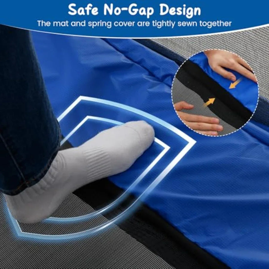 Indoor Outdoor Trampoline Rectangle With Steel Frame Enclosure