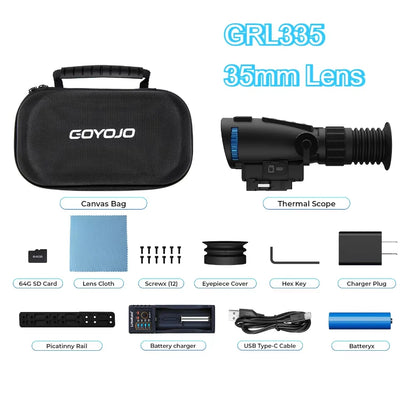 GOYOJO GRL335 Thermal Imaging Rifle Scope With WiFi Video Recording