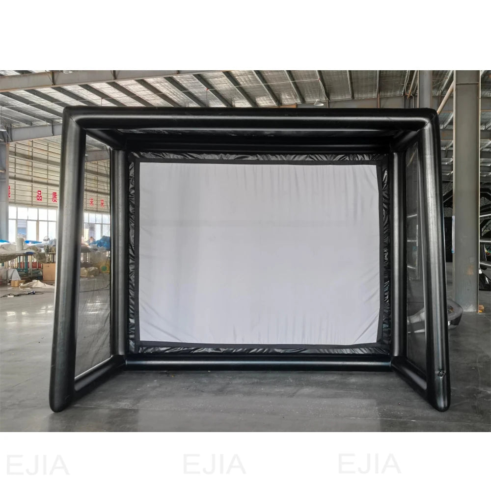 Ejia Inflatable Golf Simulator Enclosure With Projection Screen For Practice