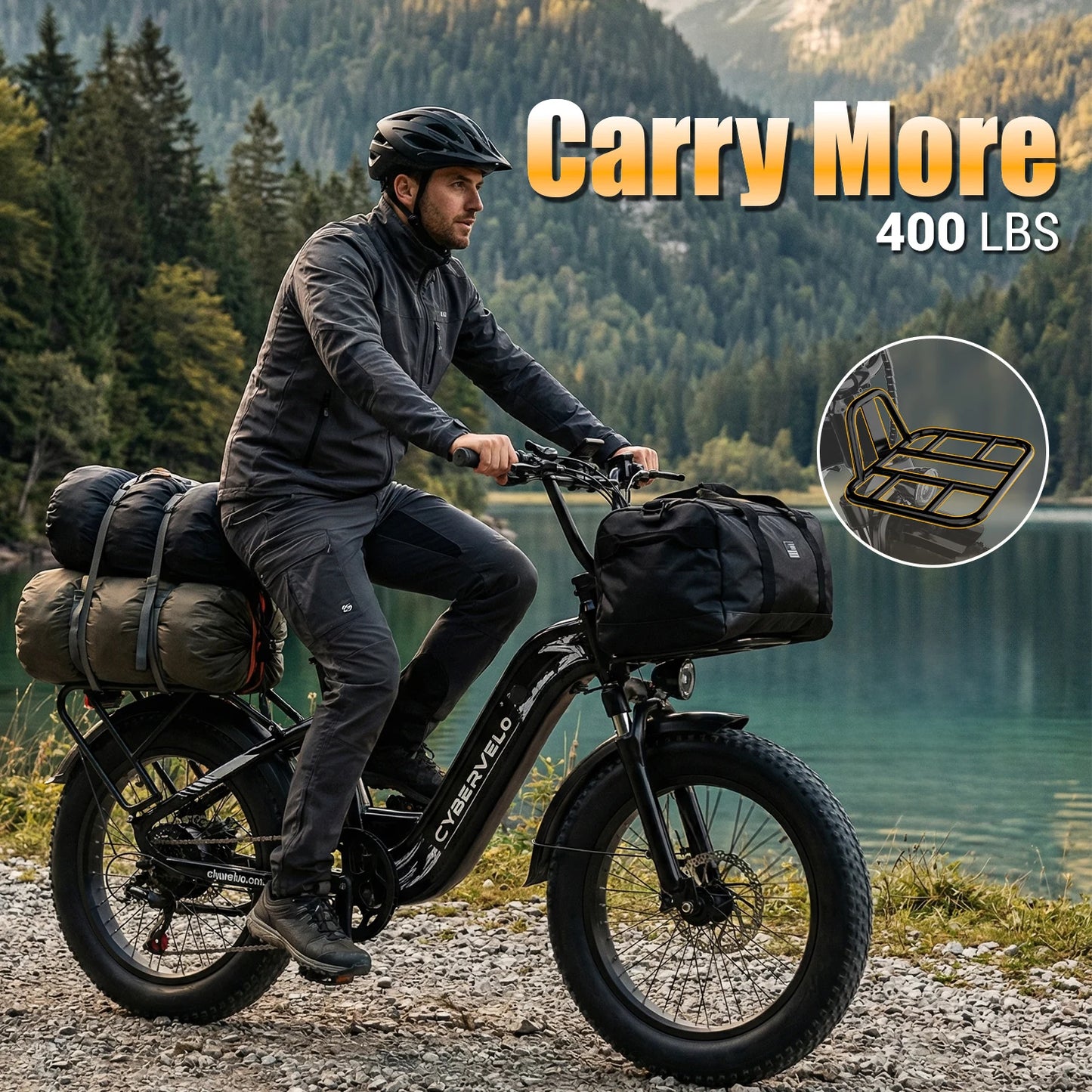Cybervelo EK8 1000W Electric Bike 48V 20Ah Fat Tire