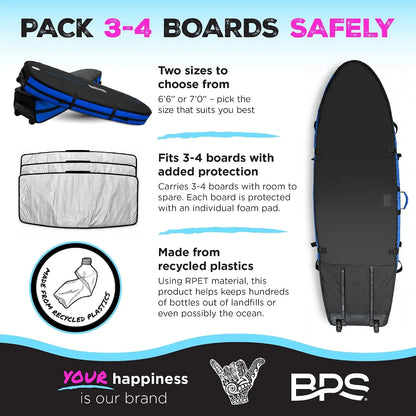 MelodySusie Recycled RPET Surfboard Coffin Travel Bag