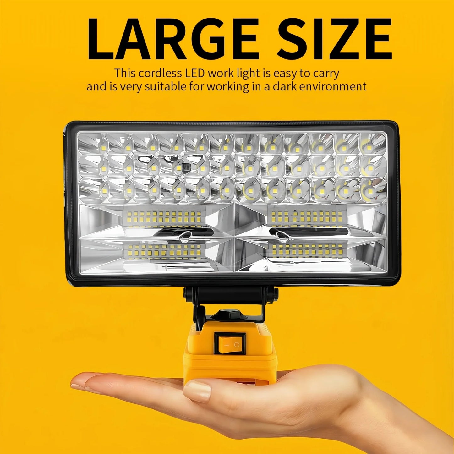 Outdoor LED Spotlight With Dual USB Ports For Dewalt 20V
