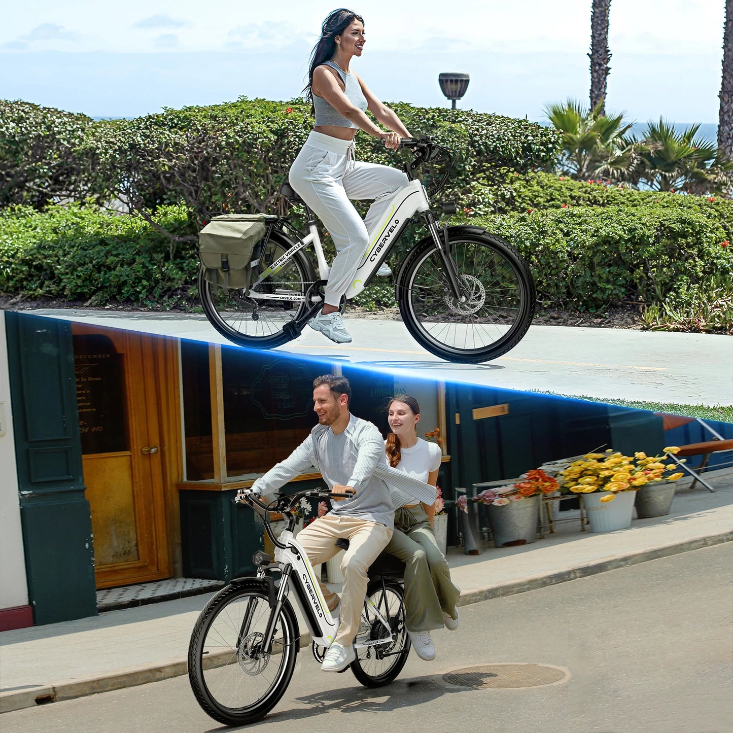 Cybvelo EK7 1000W Step Through Electric Bike With 48V Battery