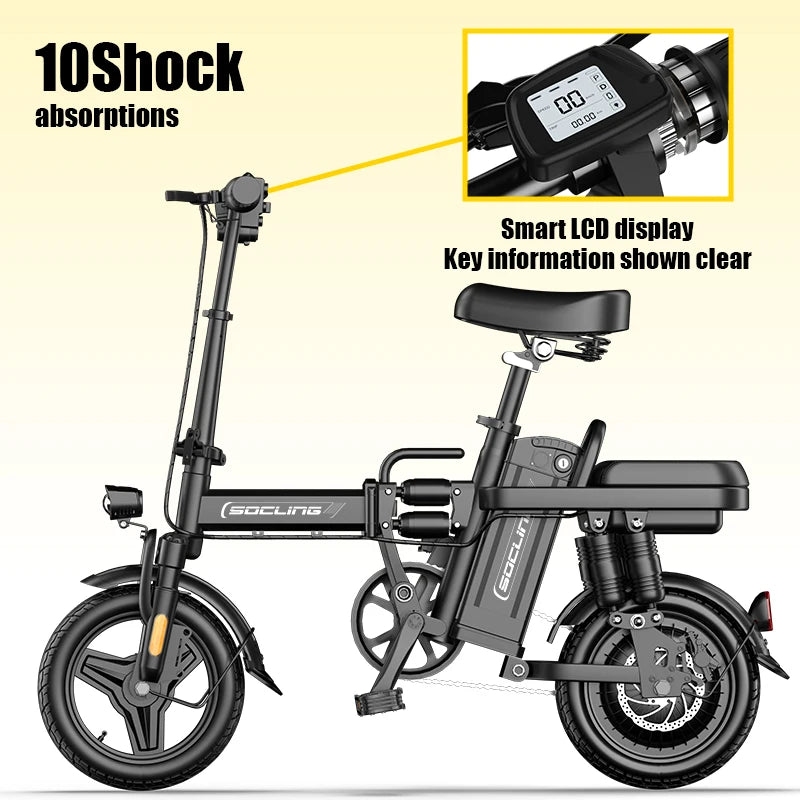Lightweight Foldable Electric Bicycle With Brushless Motor And Fast Charging
