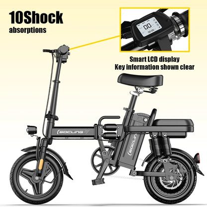 Lightweight Foldable Electric Bicycle With Brushless Motor And Fast Charging