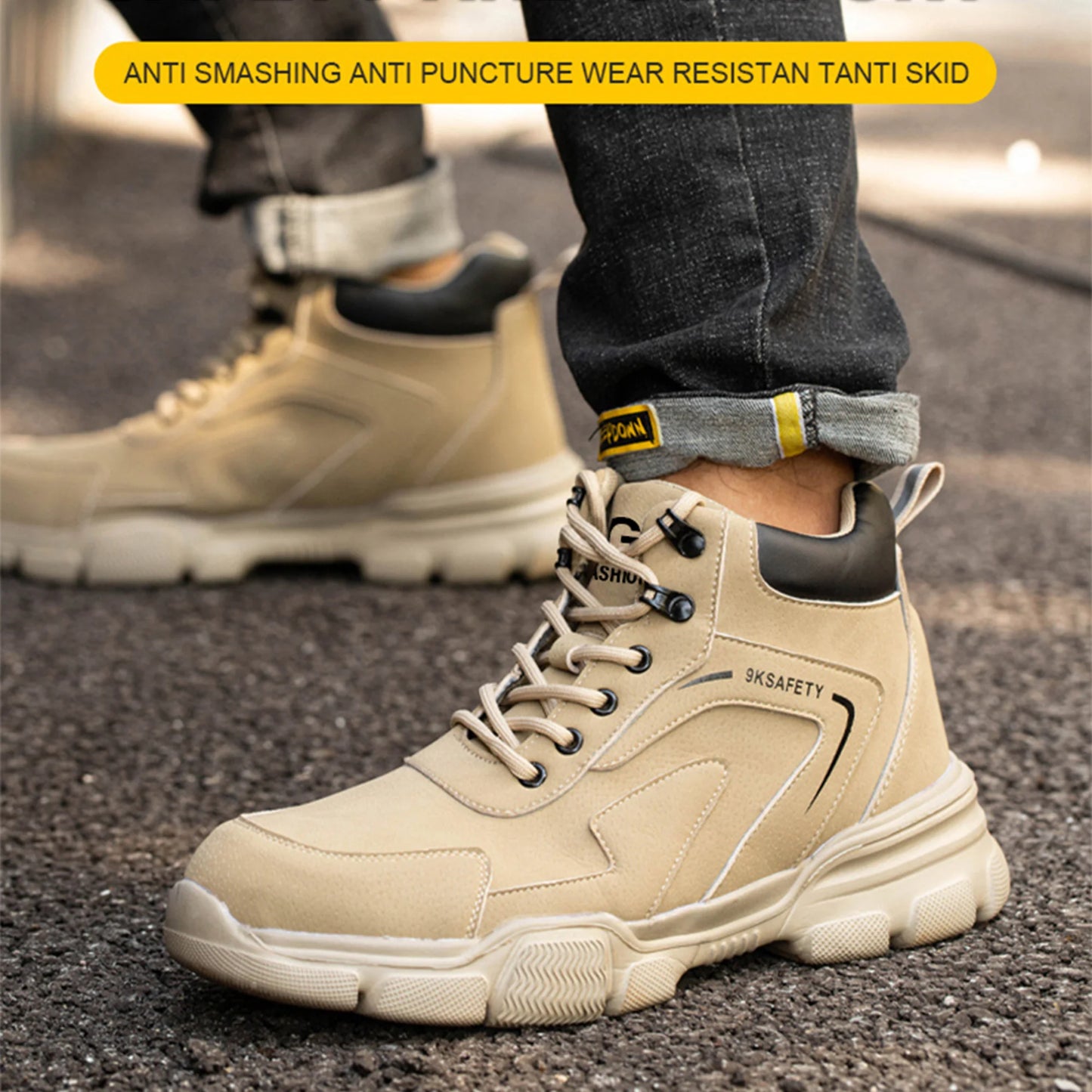 Lightweight Anti Puncture Work Safety Boots For Men And Women