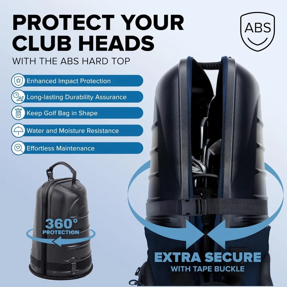 Golf Travel Bag Hard Case Top 1680D With TSA Locking