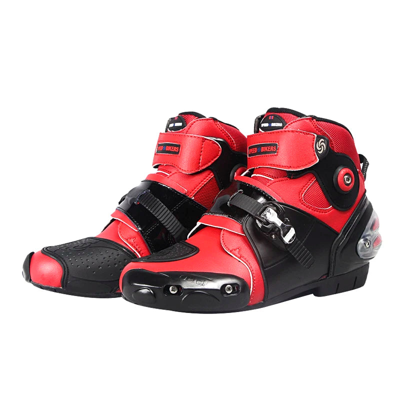 Men’s motorcycle shoes, breathable, casual leather boots for spring and summer, ankle shoes for men.