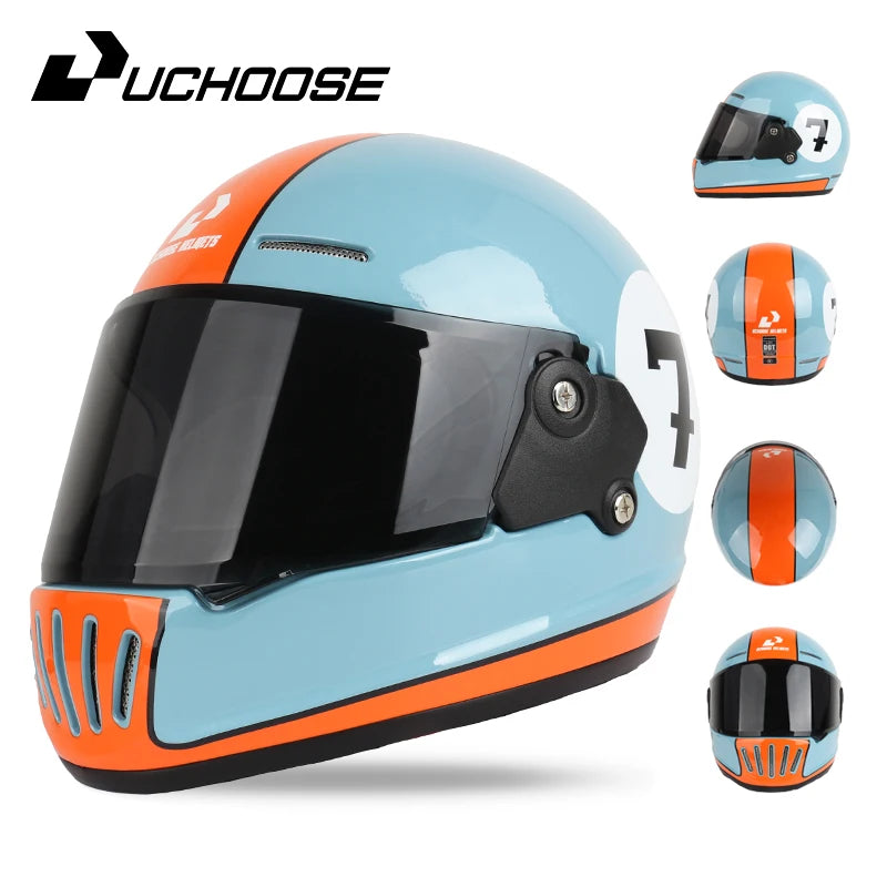 UCHOOSE Retro Motorcycle Helmet DOT Open Face Classic Style