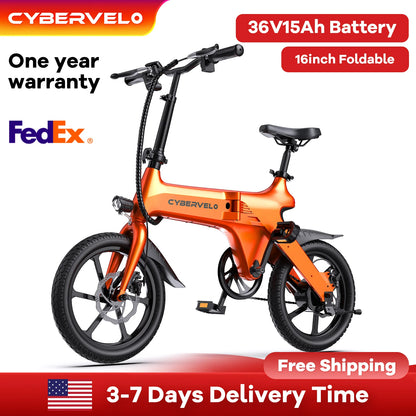 TALUSCONDOR Foldable Electric City Commuter Bike With Waterproof Battery