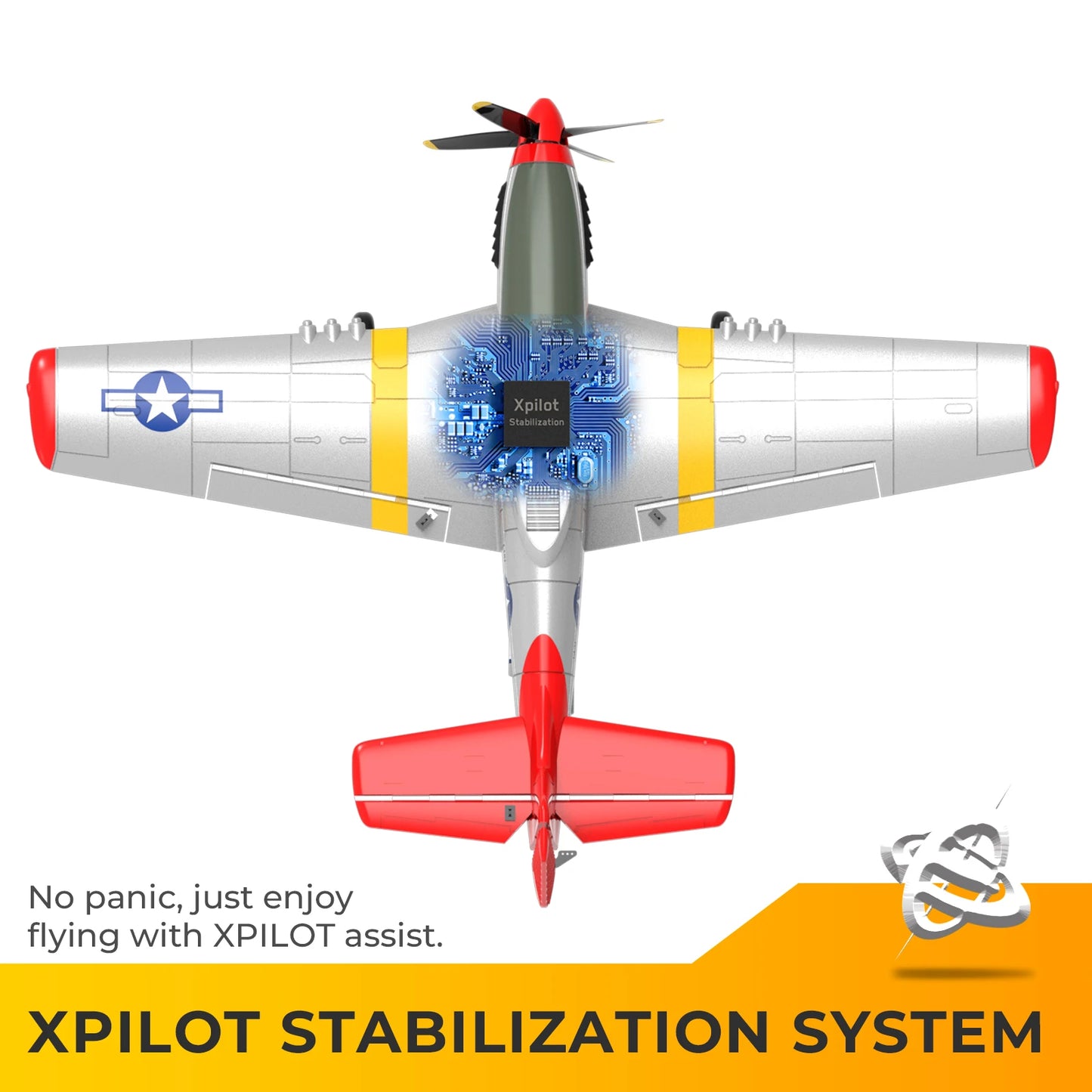 Volantexrc P51 Mustang RC Plane 4 Channel Easy Assembly