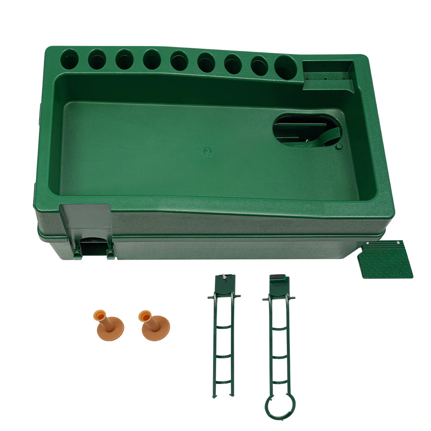 Golf Ball Dispenser, Automatic Golf Tee Dispenser, ABS Durable, 9 Club Holder, Phone Holder Included, Indoor & Outdoor Practice Training Aid for Beginner & Pro