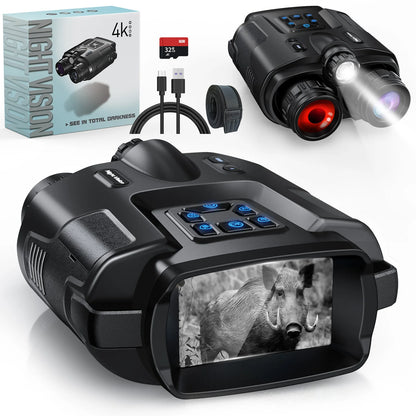 DIYIMIN 4K Low-Light Imaging Binoculars Rechargeable Infrared 8x Zoom