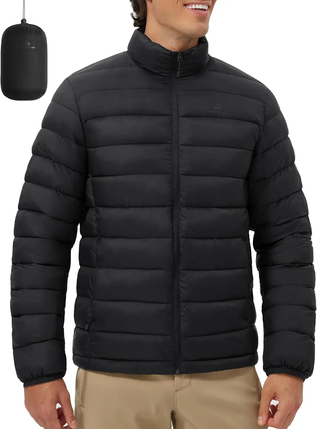 Pioneer Camp Mens Lightweight Packable Water Repellent Puffer Jacket