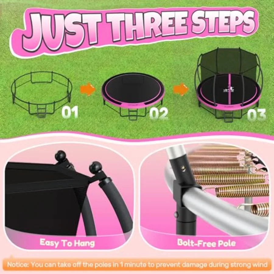 Outdoor Recreational Trampoline With Safety Enclosure ASTM Approved
