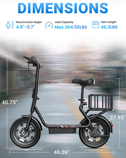 Dyu C4 Foldable Electric Scooter Urban City Commuter