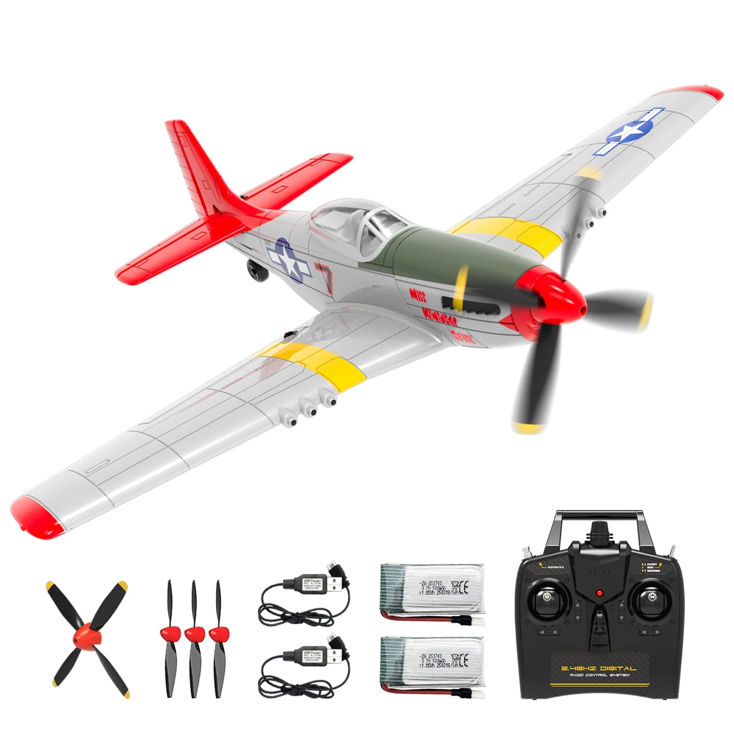 Volantexrc P51 Mustang RC Plane 4 Channel Easy Assembly